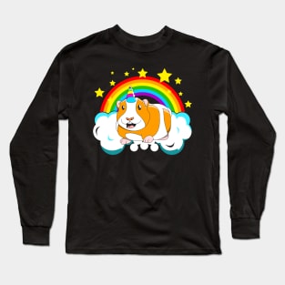 Guinicorn Guinea Pig Unicorn Rainbow Long Sleeve T-Shirt